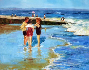 niños potthast en la playa Impresionismo infantil Pinturas al óleo